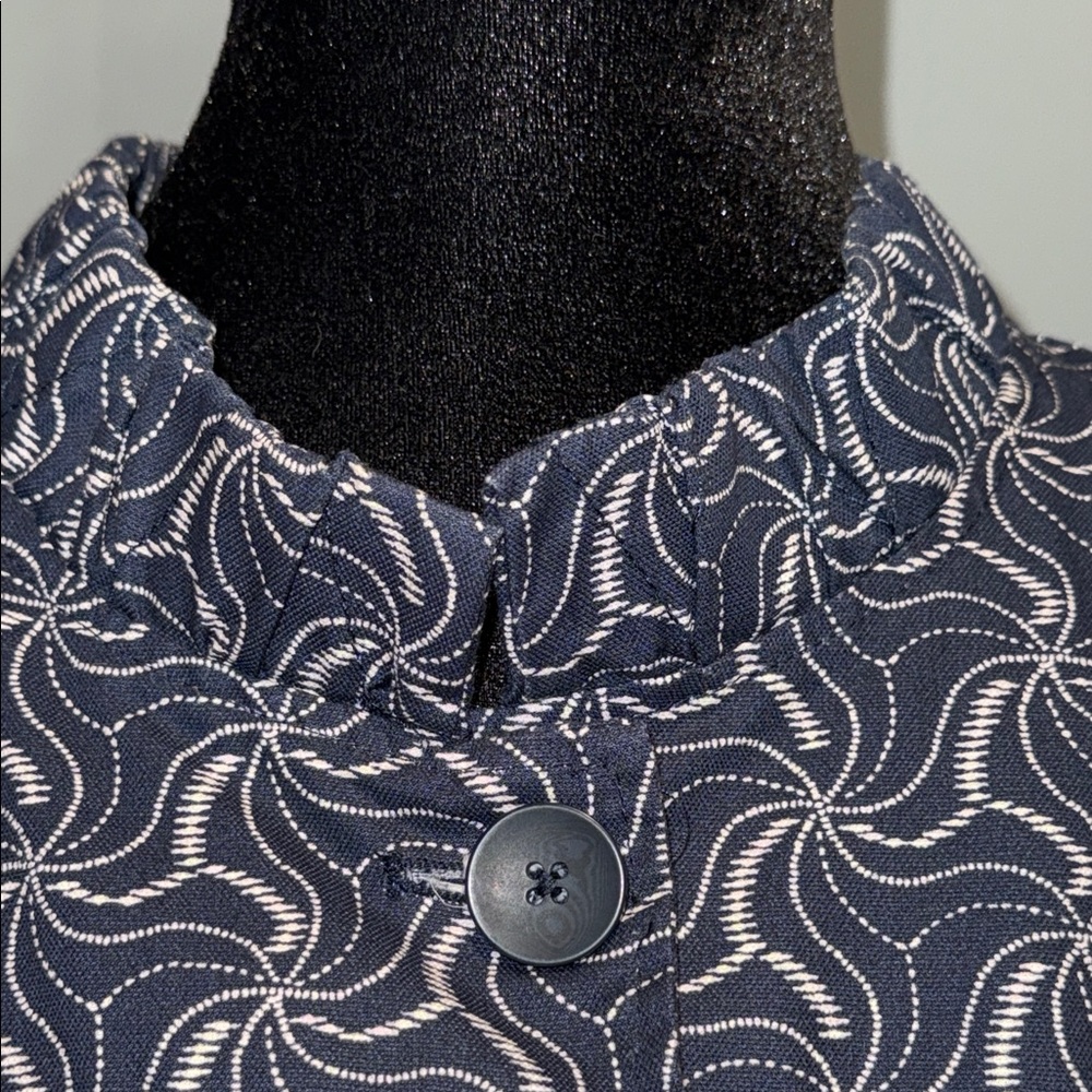 CJ Banks Navy and White Patterned Blazer - Picture 4 of 8